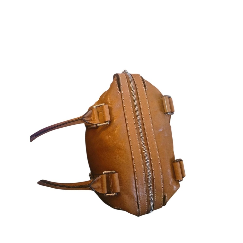 Michael Kors Tan Leather Satchel Handbag Buckle Detail Bowler Bag - Picture 8 of 11